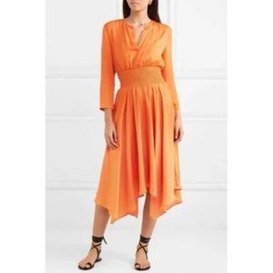 Maje Ranaela  Asymetrical Dress in Orange Size 1 (S)